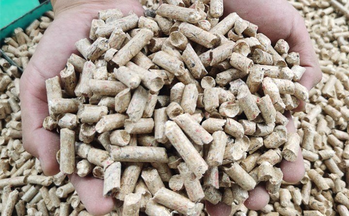 秸稈、鋸末、廢木頭等加工成顆粒狀的生物質燃料